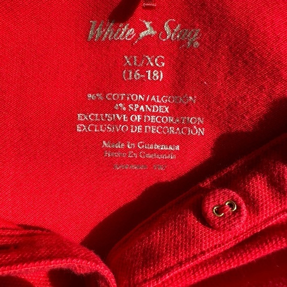 White stag, red short sleeve polo shirt,  pineapple XL EUC - Picture 5 of 8